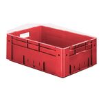 Zware transportkrat Euronorm plastic bak, krat VTK0 600x400x210 rood