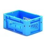 Zware transportkrat Euronorm plastic bak, krat VTK1 300x200x120 blauw