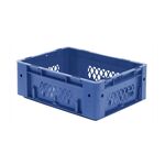 Zware transportkrat Euronorm plastic bak, krat VTK1 400x300x145 blauw