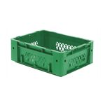 Zware transportkrat Euronorm plastic bak, krat VTK1 400x300x145 groen