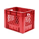 Zware transportkrat Euronorm plastic bak, krat VTK1 400x300x320 rood