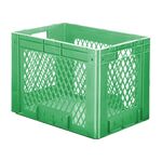 Zware transportkrat Euronorm plastic bak, krat VTK1 600x400x420 groen