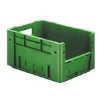 Zware transportkrat Euronorm plastic bak, krat VTK4 400x300x210 groen