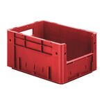 Zware transportkrat Euronorm plastic bak, krat VTK4 400x300x210 rood