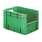 Zware transportkrat Euronorm plastic bak, krat VTK4 400x300x270 groen