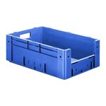 Zware transportkrat Euronorm plastic bak, krat VTK4 600x400x210 blauw