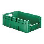 Zware transportkrat Euronorm plastic bak, krat VTK4 600x400x210 groen